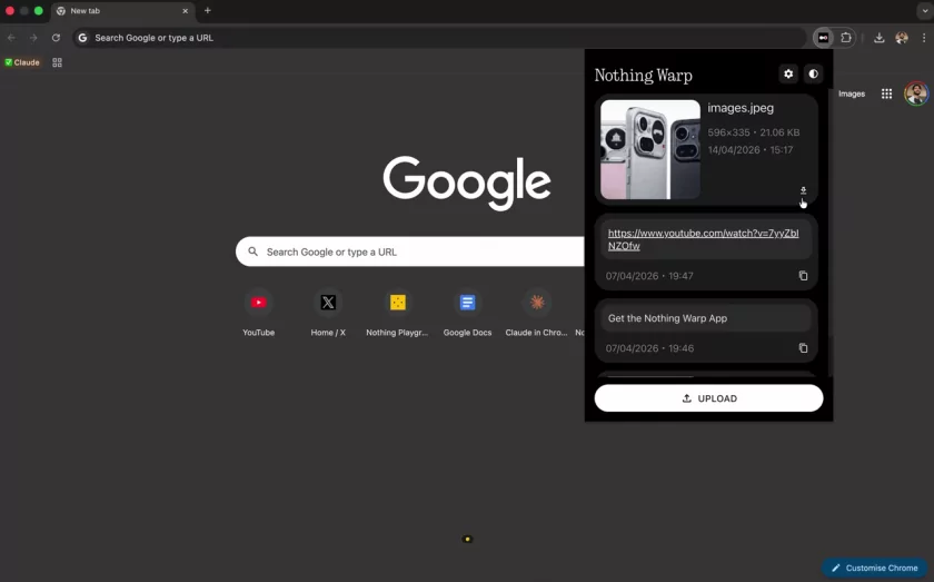 Nothing выпустила приложение Warp для обмена файлами между Android, Windows и Mac