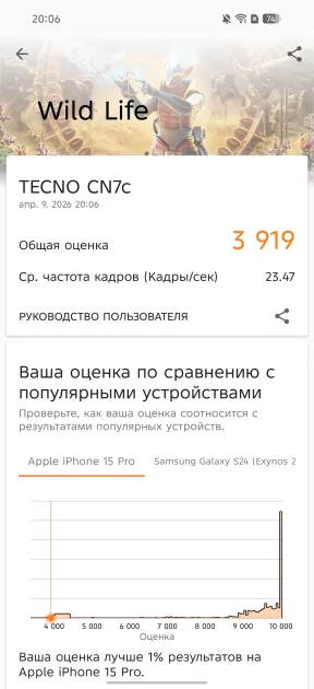 Пора вводить категорию «убийцы субфлагманов»? Обзор TECNO CAMON 50 Ultra 5G — Чипсет. 10