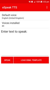 eSpeak 1.52.0. Скриншот 1