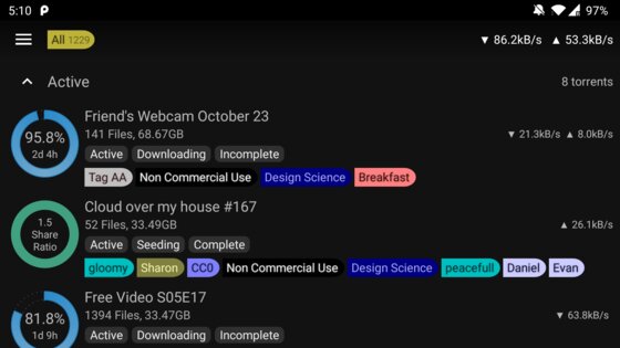 BiglyBT 1.3.4.3. Скриншот 3