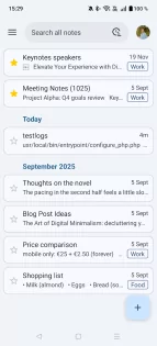 Nextcloud Notes 33.0.0. Скриншот 2
