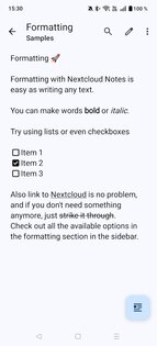 Nextcloud Notes 33.0.0. Скриншот 4