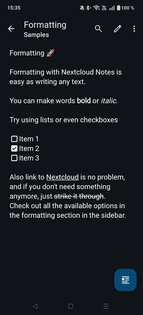 Nextcloud Notes 33.0.0. Скриншот 5