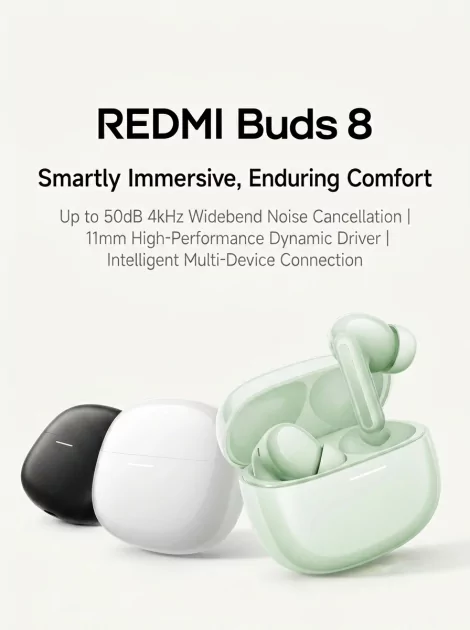 REDMI представила Buds 8: недорогие TWS-наушники с поддержкой LHDC 5.0