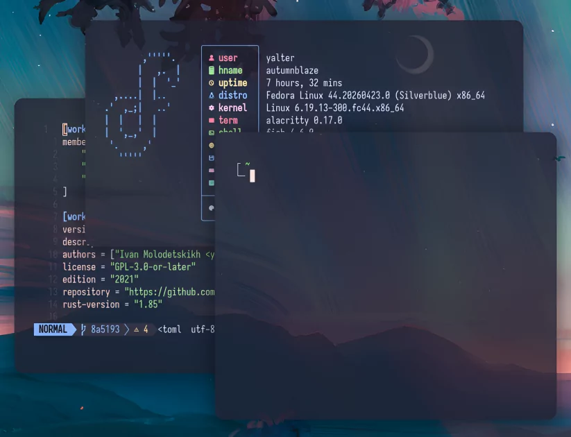Композитор Niri 26.04 для Wayland получил долгожданную поддержку размытия
