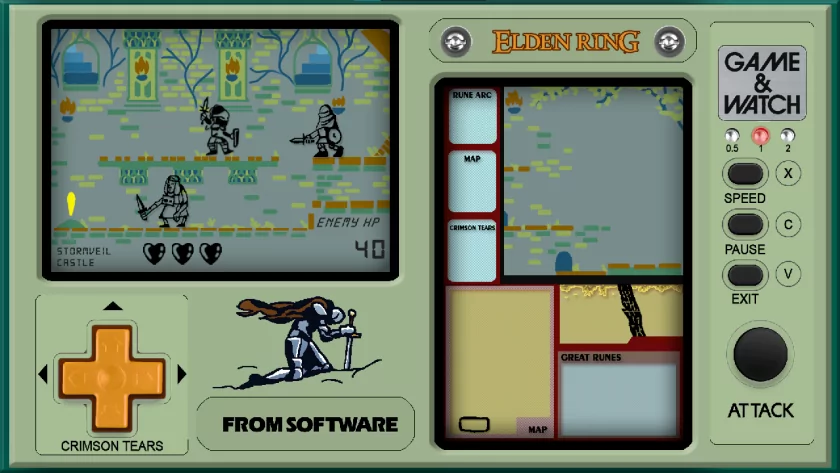 Фанат Eldeng Ring выпустил демейк игры для Game & Watch