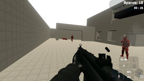 SuperHot – Стрелялка про время!. Скриншот 1