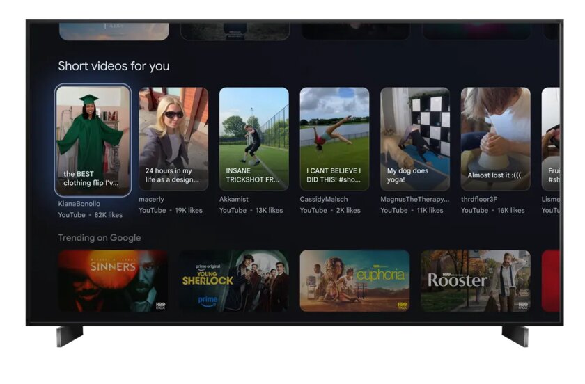 Google TV получил крупное обновление: вертикальные ролики, генерация изображений и Google Photos