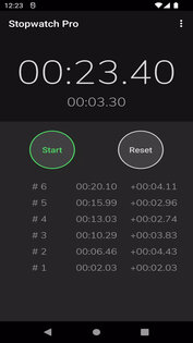 Секундомер Pro 1.8.8. Скриншот 2