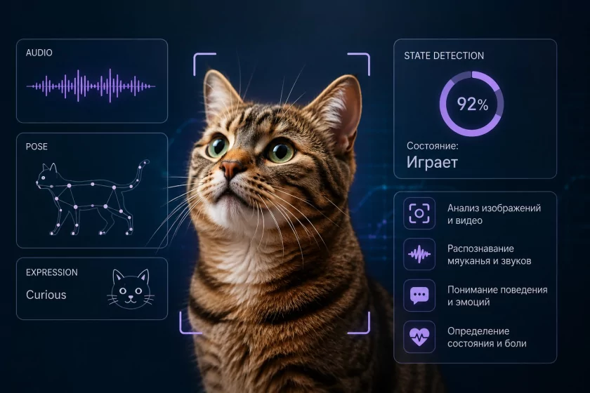 Учёные создали нейросеть Meow-Omni, понимающую «язык» кошек, их эмоции и поведение