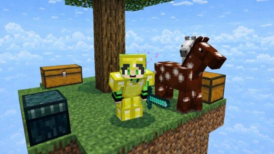 One Block Sky Survival Craft 3.0. Скриншот 1