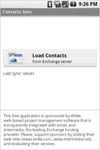 ContactsSync 1.1.9. Скриншот 1