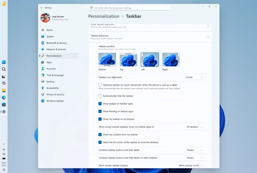 В Windows 11 появилась перемещаемая панель задач: вот как попробовать
