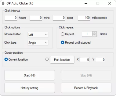 OP Auto Clicker 4.1. Скриншот 4