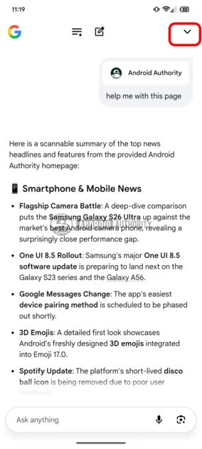 Gemini теперь можно задавать вопросы по открываемым сайтам: Google для Android обновился