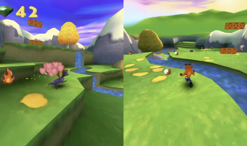 Моддеры сделали «Spyro 3» мультиплеерной игрой с участием Крэша Бандикута