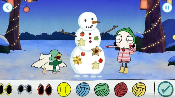 Sarah & Duck: Build a Snowman 1.2.1. Скриншот 5