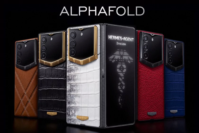 Кожа аллигатора и бриллианты: Vertu представила складной смартфон AlphaFold