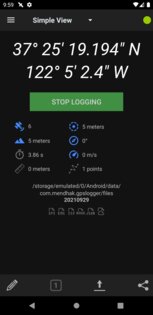 GPSLogger 135.0. Скриншот 1