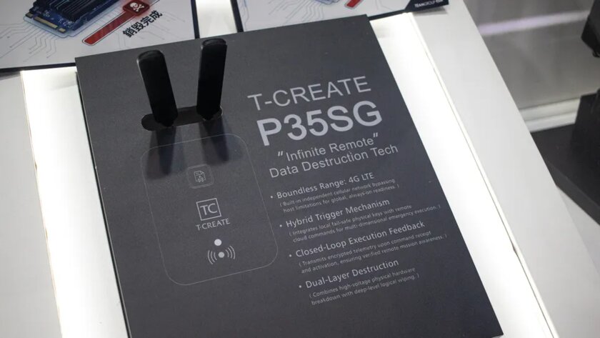 Представлен накопитель T-Create Expert P35SG с функцией удалённого уничтожения данных одним сообщением