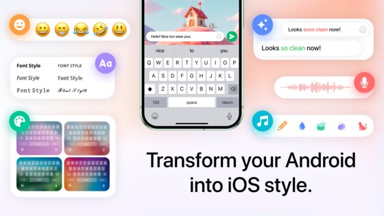 iPhone 15 Keyboard Fonts Emoji 44.0. Скриншот 1