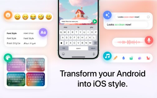 iPhone 15 Keyboard Fonts Emoji 44.0. Скриншот 17