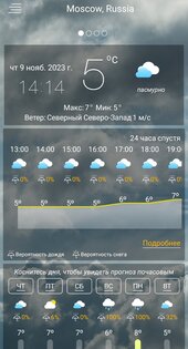 Прогноз погоды 3.21. Скриншот 9