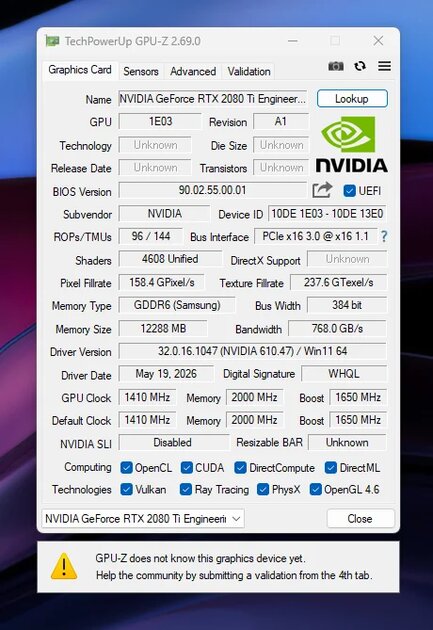 В сети появился прототип отмененной RTX 2080 Ti Super с 12 ГБ видеопамяти