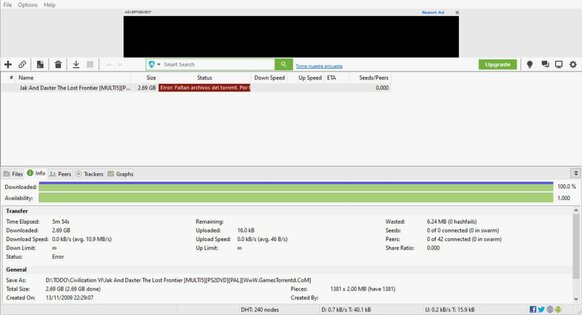 uTorrent 3.6.0 Build 47254. Скриншот 1
