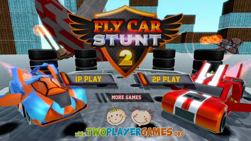 Есть друг на клавиатуру? Веселье обеспечено. Обзор Fly Car Stunt 2