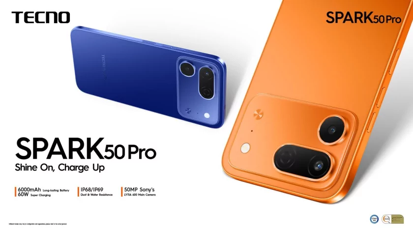 TECNO Spark 50 Pro получил батарею 6000 мА·ч, камеру Sony и узнаваемый дизайн