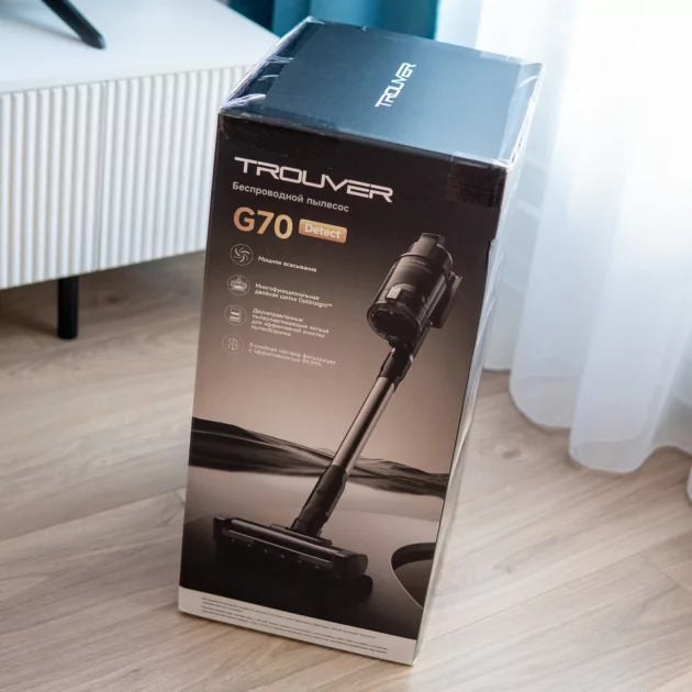 Убирает вплотную к стенам и сам настраивает мощность: обзор Trouver D70 Detect — Комплект поставки. 1