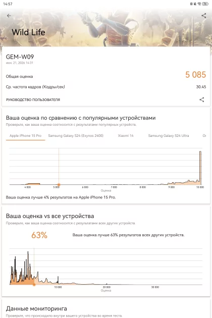 Превращается в ноутбук и отлично снимает: обзор планшета HUAWEI MatePad Pro Max — Производительность и тесты. 7