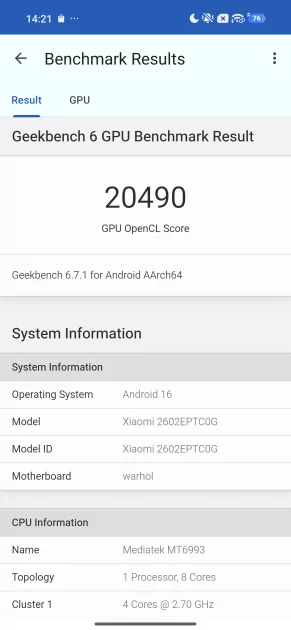 Тот самый «топ за свои деньги»? Подробный обзор и тест Xiaomi 17T Pro — Чипсет. 25