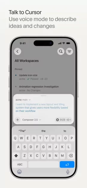 Cursor выпустил мобильное приложение для iOS: можно вайбкодить и управлять ИИ-агентами со смартфона