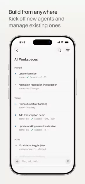 Cursor выпустил мобильное приложение для iOS: можно вайбкодить и управлять ИИ-агентами со смартфона