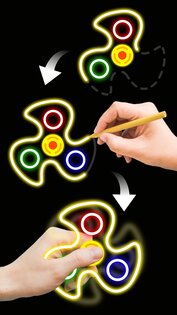 Finger Spinner: Glow Art Draw 1.1.4. Скриншот 9