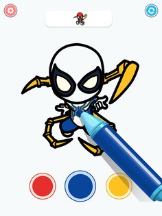 Coloring Paint: ASMR Superhero 194.0. Скриншот 11