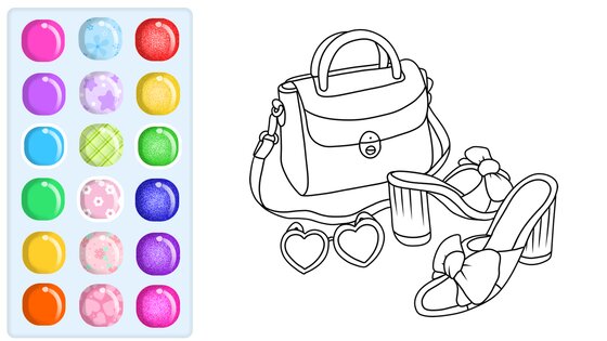 Glitter Beauty Coloring Pages 39. Скриншот 26
