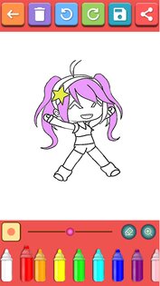 Gacha Chibi Coloring Book 13.0. Скриншот 8