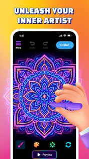 Glow Art Drawing - Doodle App 1.0.23. Скриншот 2