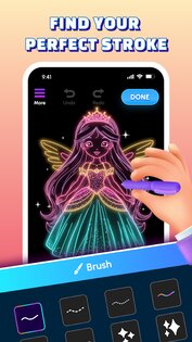 Glow Art Drawing - Doodle App 1.0.23. Скриншот 3