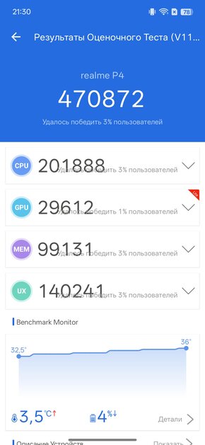Выносливый, яркий и по разумной цене: обзор realme P4 — Производительность и прошивка. 1