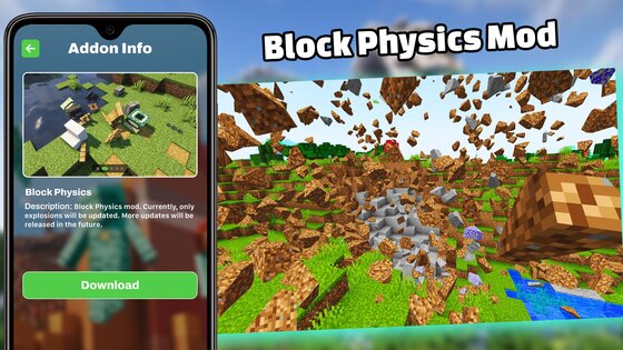 Mod Realistic Physic Minecraft 8. Скриншот 3
