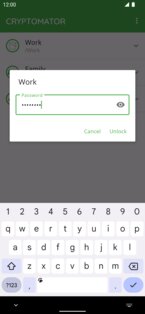Cryptomator 1.12.3. Скриншот 3