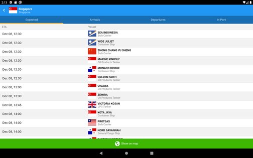 VesselFinder 6.5.0. Скриншот 23