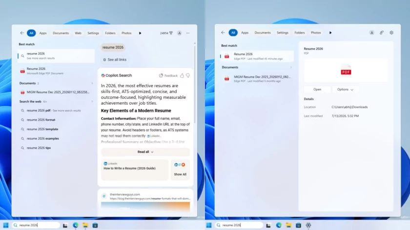 Microsoft избавила поиск Windows 11 от раздражающего контента