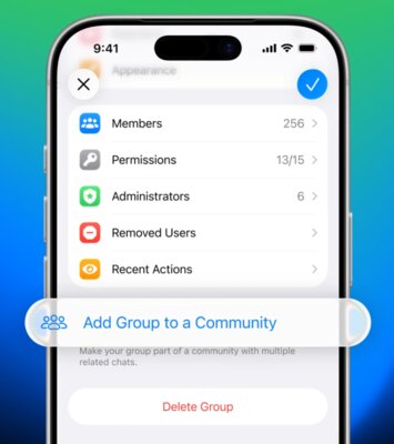 В Telegram появилось расширенное форматирование, сообщества и исчезающие сообщения для ботов