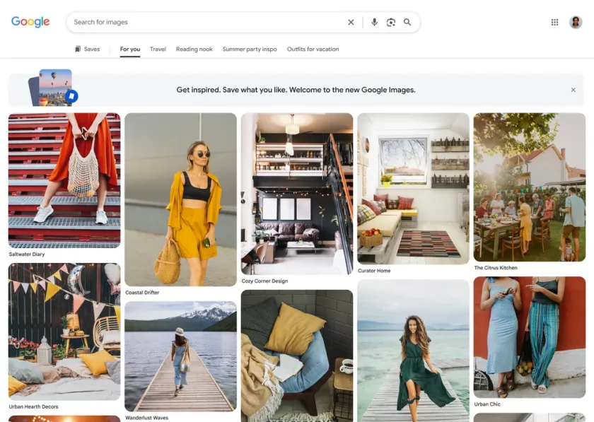 В честь 25-летия Google обновила интерфейс «Картинок»: больше похоже на Pinterest