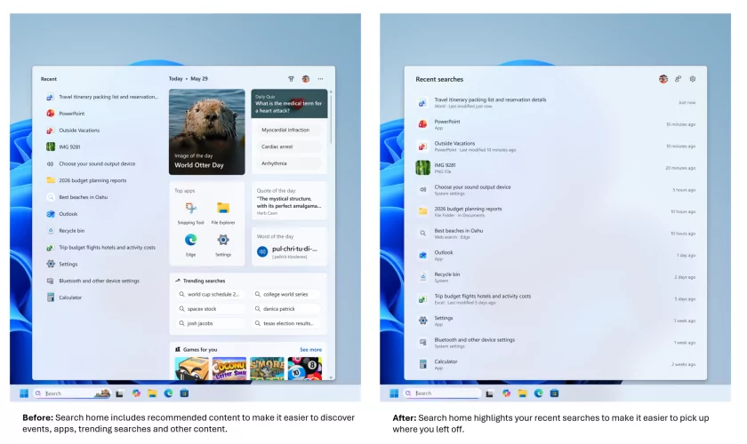 Microsoft прокачала поисковую строку в Windows 11: рекламу убрали